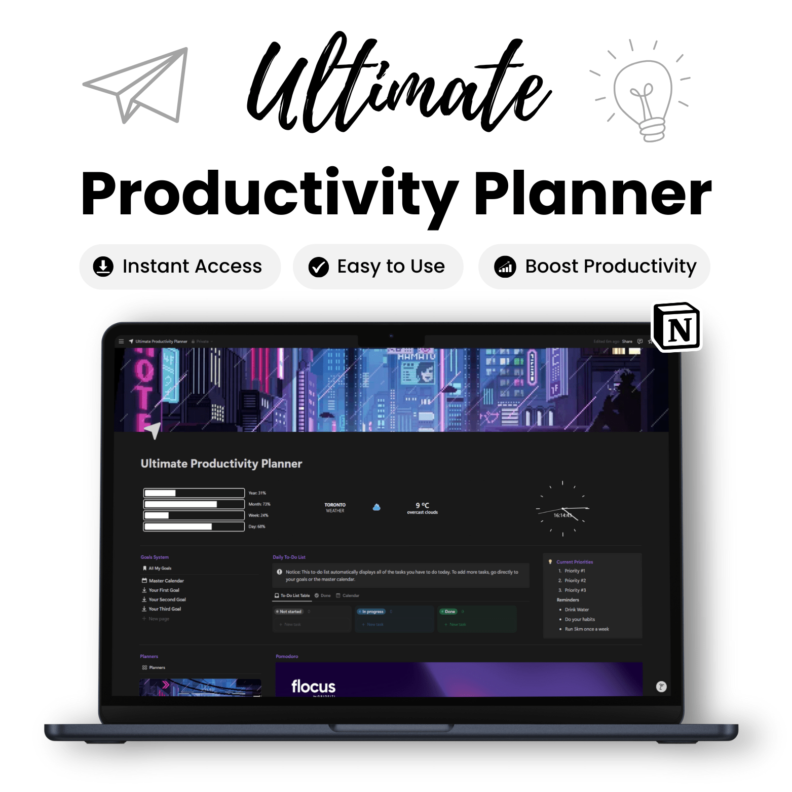 Ultimate Productivity Planner - Oliver Notion