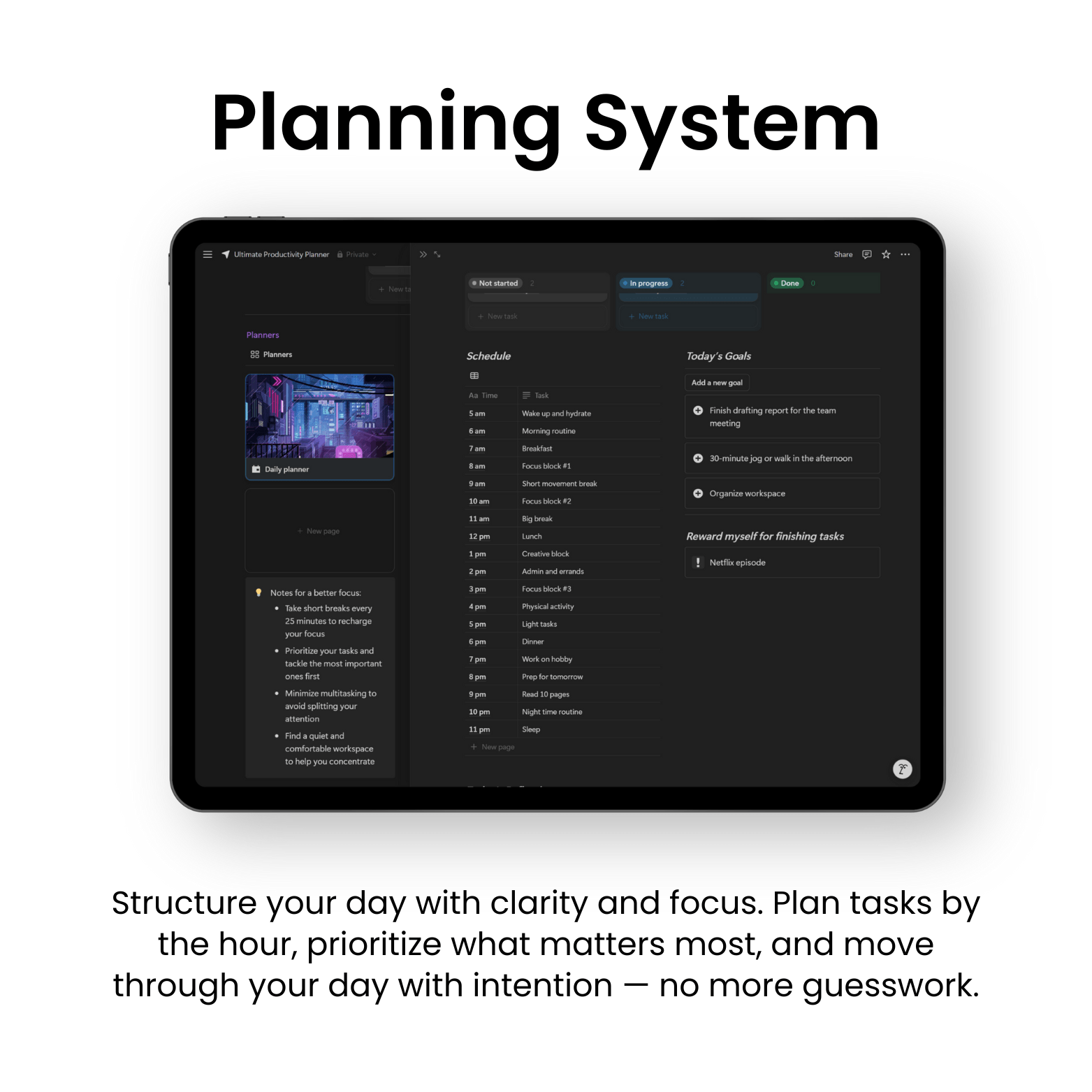 Ultimate Productivity Planner - Oliver Notion