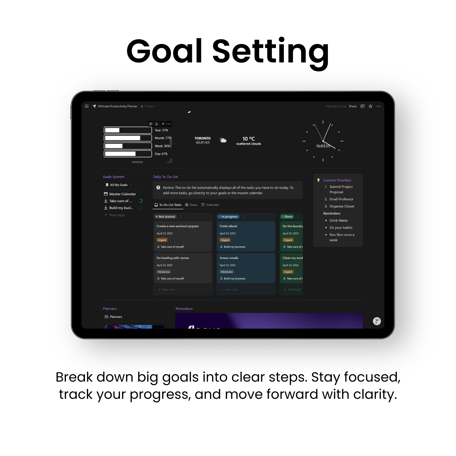 Ultimate Productivity Planner - Oliver Notion