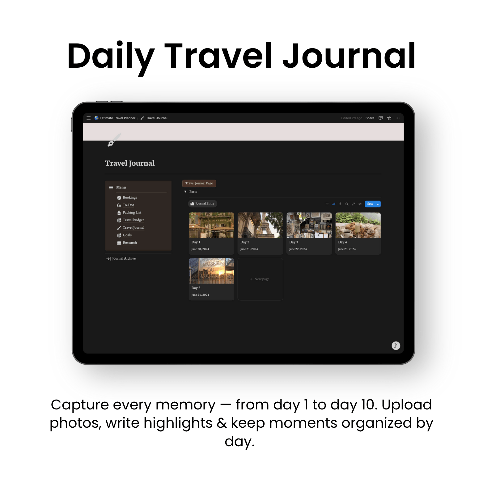 Ultimate Travel Planner - Oliver Notion