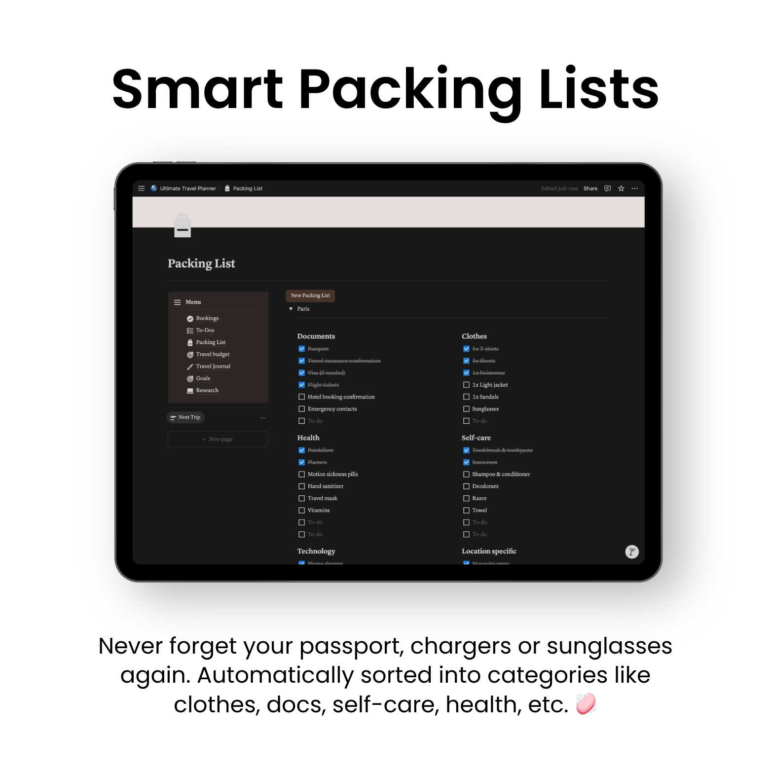 Ultimate Travel Planner - Oliver Notion