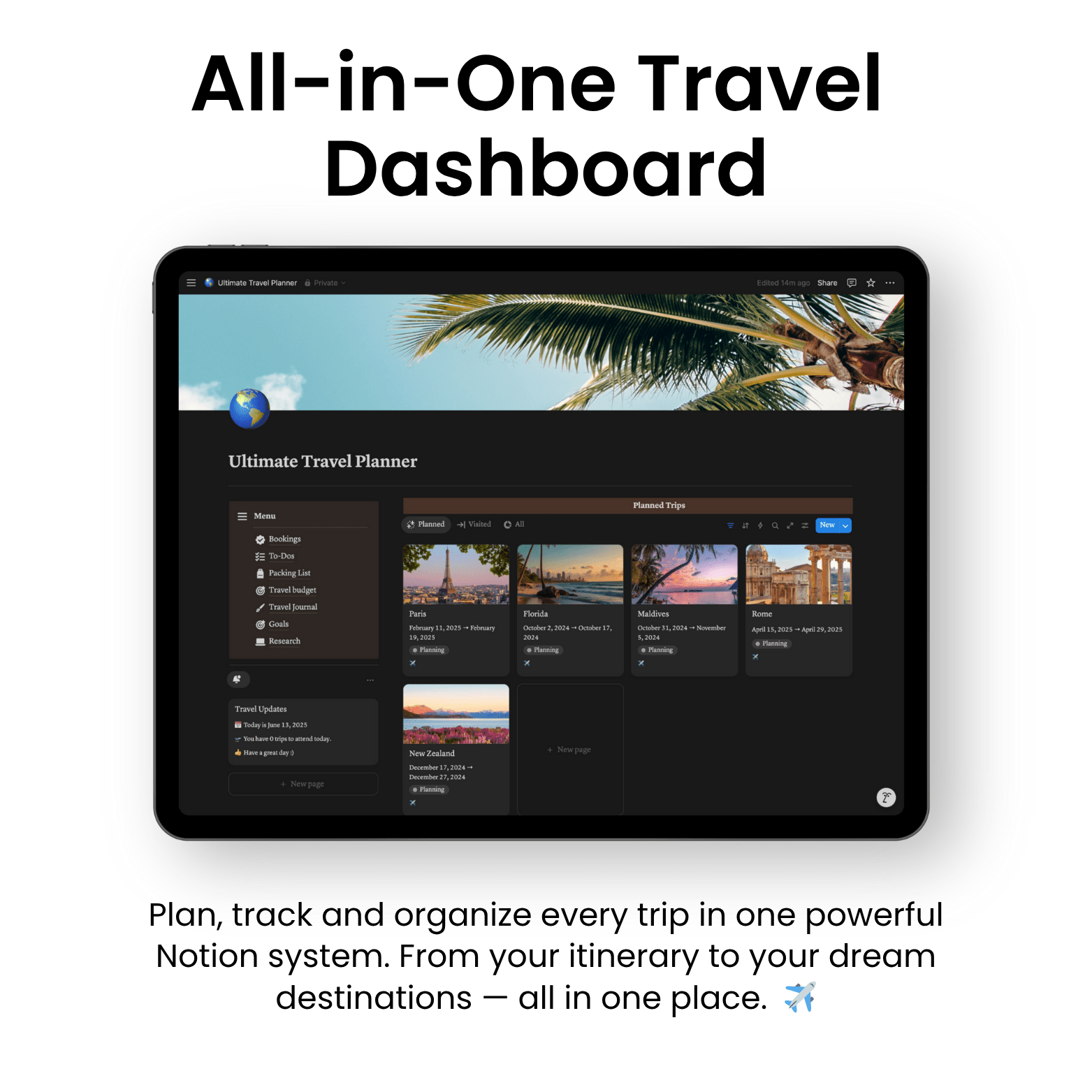 Ultimate Travel Planner - Oliver Notion