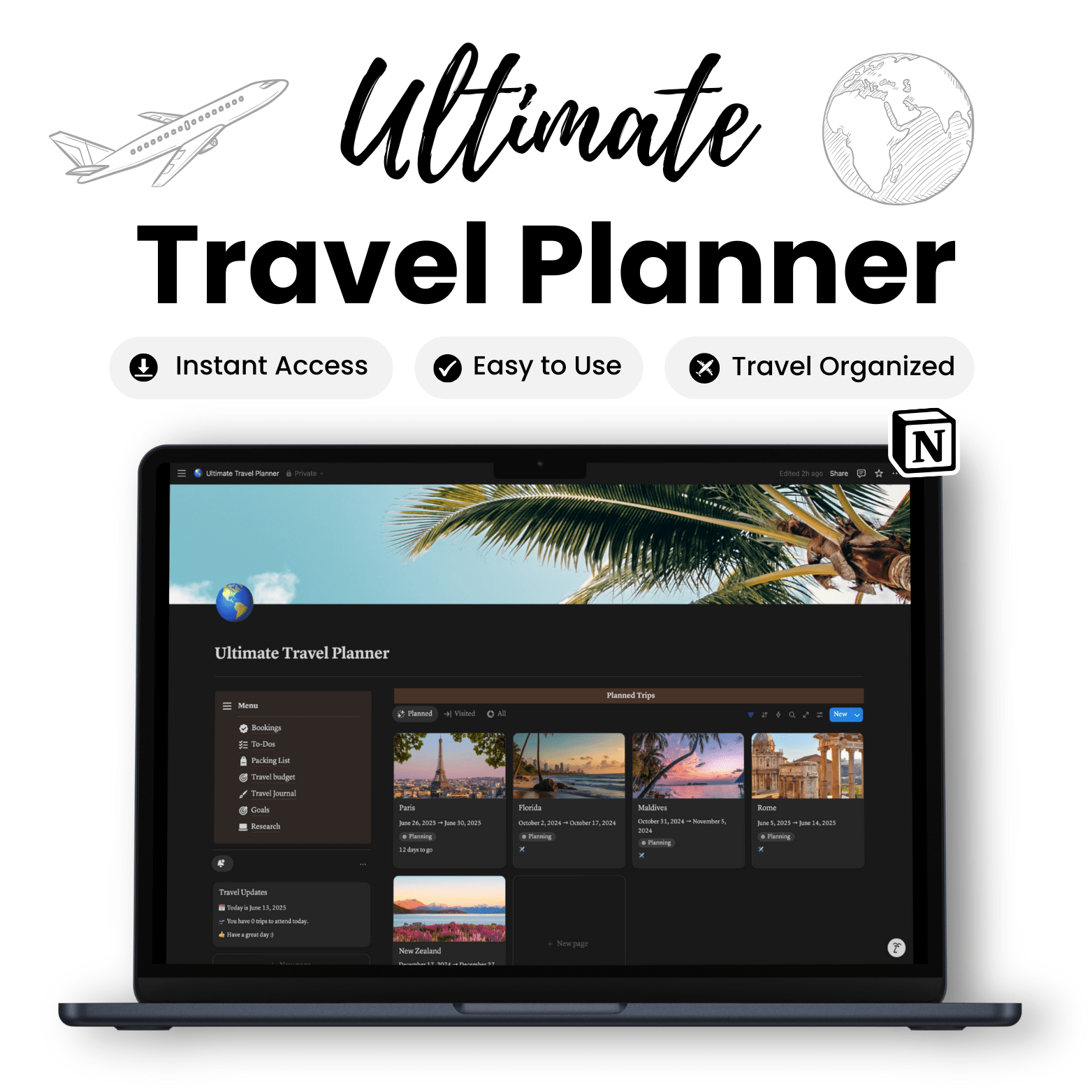 Ultimate Travel Planner - Oliver Notion