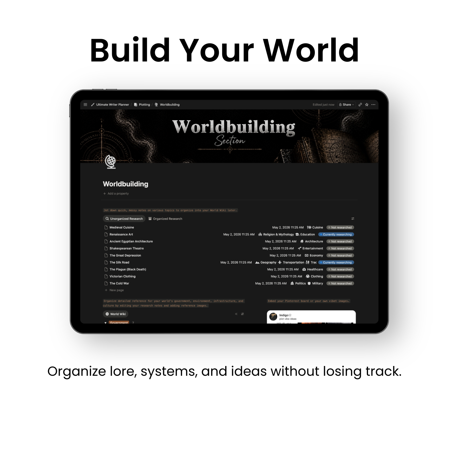 Ultimate Writer Planner