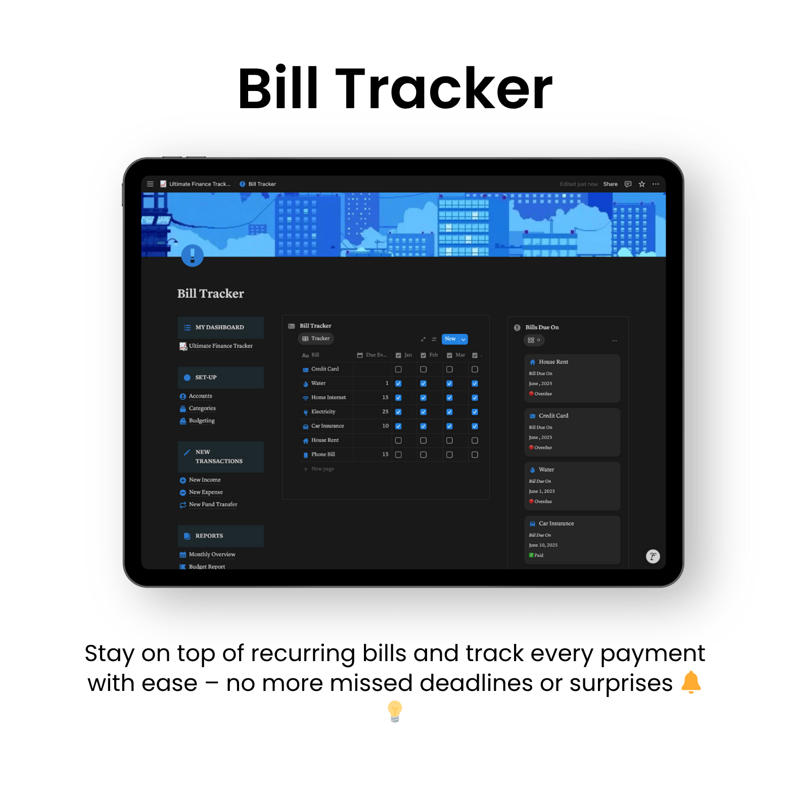 Ultimate Finance Tracker - Oliver Notion