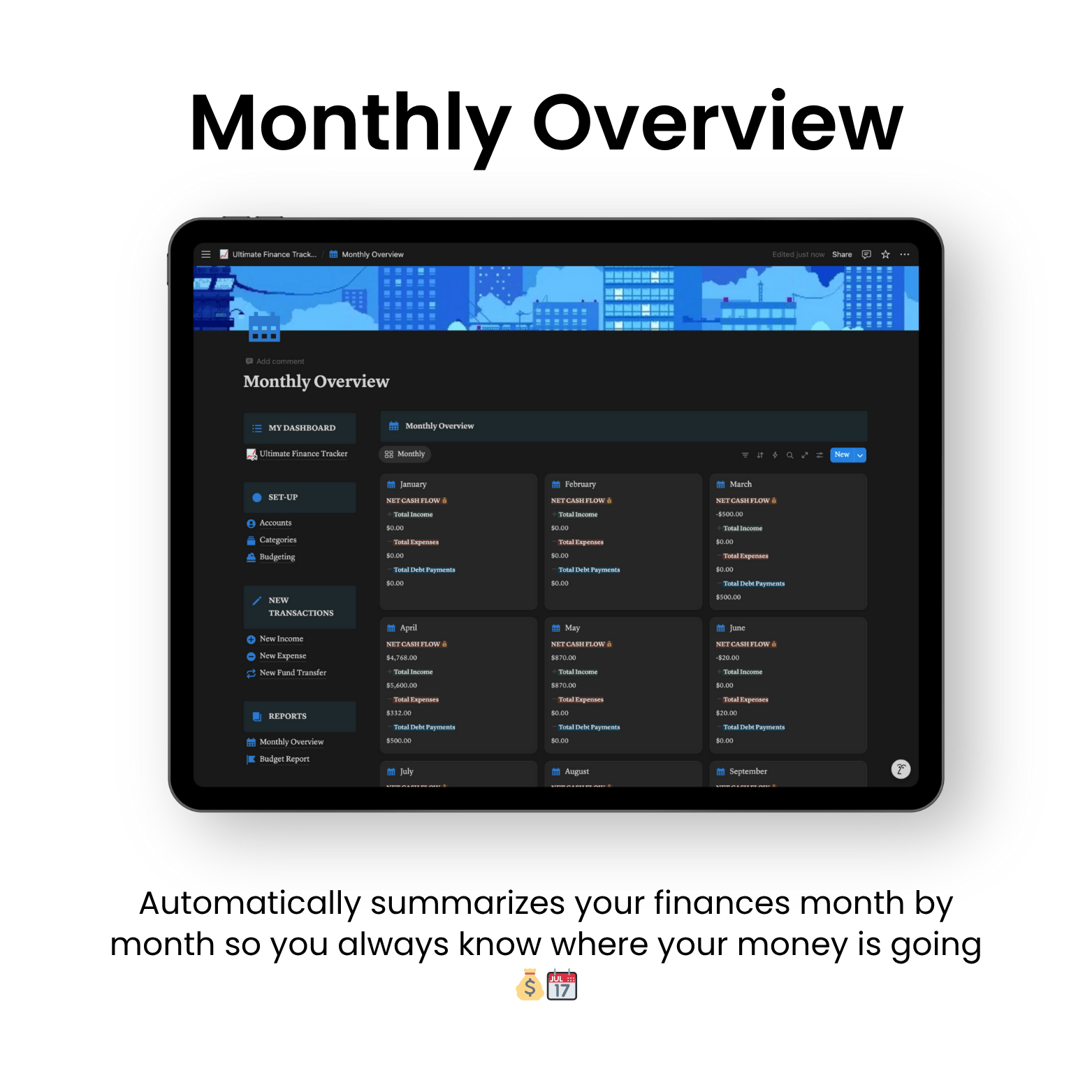Ultimate Finance Tracker - Oliver Notion